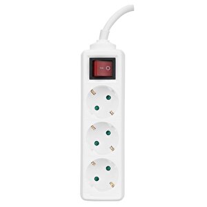 Sps1030a/51 3lü 2 Metre Kablolu Çocuk Korumali Beyaz Pri̇z