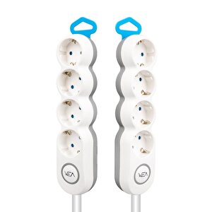 Vea Ve-2s4s 4'lü 1.5 Metre Kablolu Anahtarlı Grup Priz