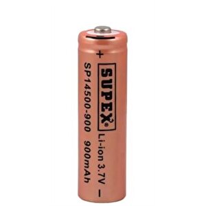 Supex Sp14500-900s Li̇tyum Ion 3.7 Volt 900 Mah Şarj Edi̇lebi̇li̇r Başlikli Pi̇l Tekli̇