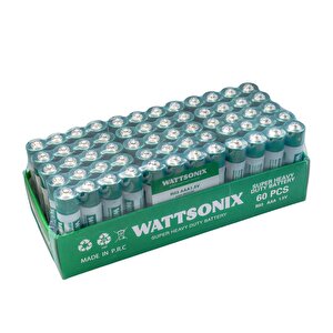 Wattsonix Aaa İnce Kalem Pil Çinko - 60 Adet