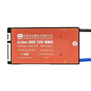 Daly Bms 20s 72v Deşarj 40a -şarj 20a Balanslı Pil Koruma Modülü