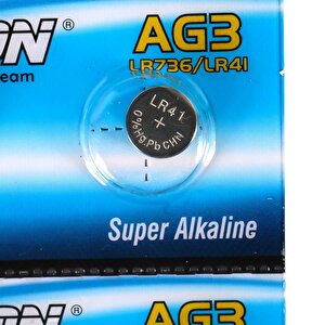 Tianqiu Ag3 Lr41 Alkalin Saat Pili 10'lu Paket