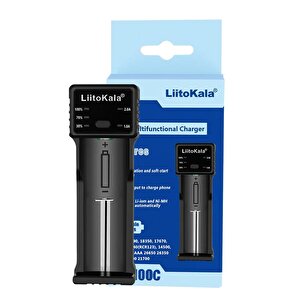 Liitokala Lii-100c Uni̇versal Aa/aaa/18650/14500/123a Akilli Tekli̇ Pi̇l Şarj Ci̇hazi Aleti̇
