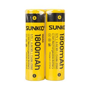 Sunkko 3.7 Volt 1800 Mah 18650 Şarj Edi̇lebi̇li̇r Pi̇l (tekli̇)