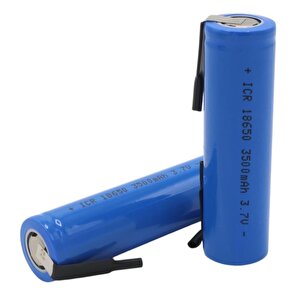 Powermaster Pm-13693 18650 3.7 Volt 3500mah Şarjlı Lityum Li-ion Başlıksız Puntalı Pil (2'li Paket)