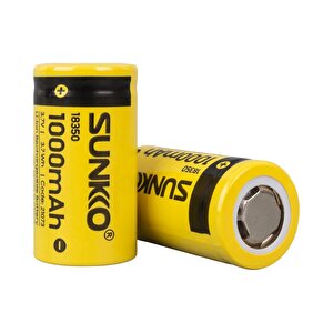 Sunkko 3.7 Volt 1000 Mah 18350 Şarj Edi̇lebi̇li̇r Pi̇l (tekli̇)