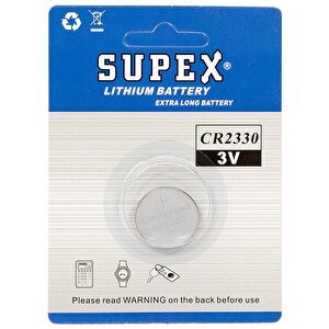 Supex Cr2330 3 Volt Li̇tyum Pi̇l (tekli̇)
