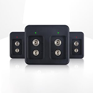Si̇yah 2x9 Volt Pi̇l Şarj Ci̇hazi