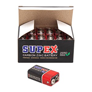 Supex 6f22 9 Volt Pi̇l (12 Li̇ Paket)