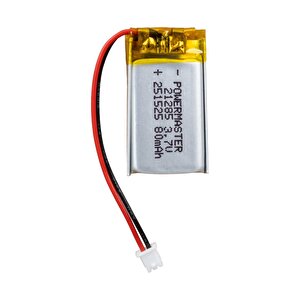 251525 3.7 Volt 80 Mah Li̇tyum Poli̇mer Pi̇l