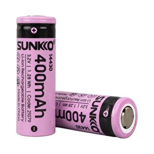 Sunkko Ifr 3.2 Volt 400 Mah 14430 Şarj Edi̇lebi̇li̇r Pi̇l (2li̇ Paket Fi̇yati)