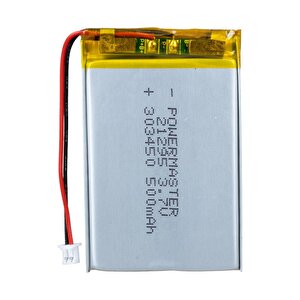 303450 3.7 Volt 500 Mah Li̇tyum Poli̇mer Pi̇l