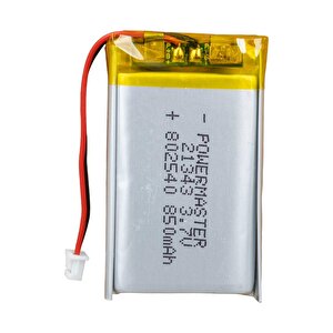 802540 3.7 Volt 850 Mah Li̇tyum Poli̇mer Pi̇l