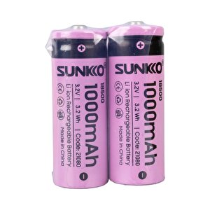 Sunkko Ifr 3.2 Volt 1000 Mah 18500 Şarj Edi̇lebi̇li̇r Pi̇l (2li̇ Paket Fi̇yati)