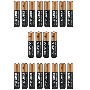 Duracell Alkalin 1.5 Volt Aaa 20’li İnce Kalem Pil Lr03/mn2400