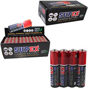 Supex R03 1.5 Volt Aaa Çi̇nko Karbon İnce Kalem Pi̇l (60li Paket Kumanda Pi̇li̇)