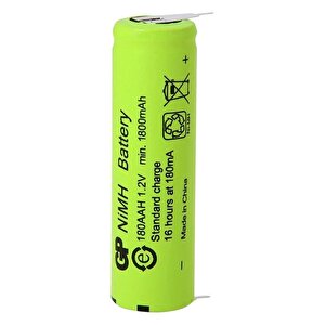 Gp 1.2 Volt 1800 Ma Düz Kafa Puntalı Şarjlı Aa Kalem Pil 180aah