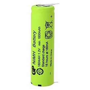 Gp 1.2 Volt 1800 Ma Düz Kafa Puntalı Şarjlı Aa Kalem Pil 180aah