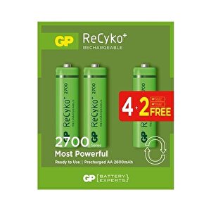 Gp 2700 Ma Şarjlı Kalem Pil 6'lı Paket