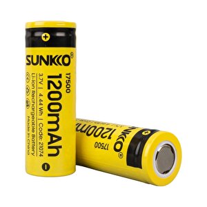 Sunkko 3.7 Volt 1200 Mah 17500 Şarj Edi̇lebi̇li̇r Pi̇l (2li̇ Paket Fi̇yati)