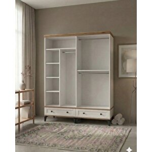Bükreş Mdf Ayanli 4 Kapakli Dolap