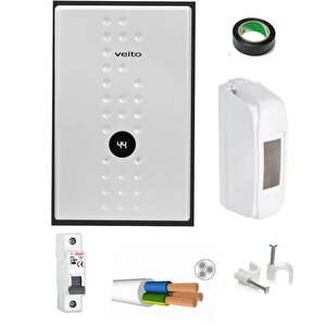 Flow E7 7500 Watt Merkezi Sistem Güneş Su Isıtma Sistemıne Uyumlu 8mt Kablolu Tam Takım Set