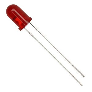 Halmet Mantar Led 5mm Şeffaf Kirmizi