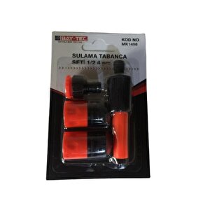 Bay-tec Mk1498 Bahçe Çiçek Sulama Tabanca Seti 1/2" 4pcs