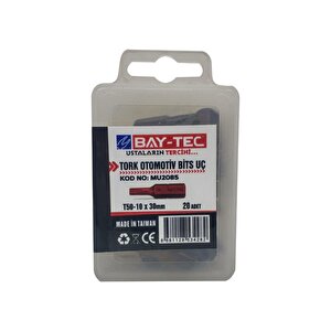Bay-tec Tork Otomotiv Bits Ucu Kısa T50-10x30 Mm (20 Adet) Mu2085