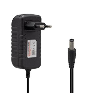 Powermaster Pm-4531 12 Volt - 2 Amper 5.5*2.5 Mm Uçlu Plastik Kasa Priz Tipi Adaptör