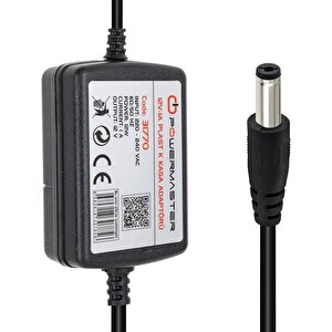 Powermaster Pm-31770 12 Volt - 1 Amper - 12 Watt 5.5*2.5 Mm Uçlu İki Ucu Kablolu Masaüstü Adaptör