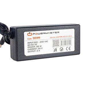 Pm-5599 24 Volt - 2 Amper 5.5*2.5 Mm Uçlu Plasti̇k Kasa Masaüstü Adaptör