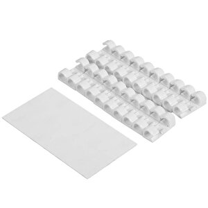 Powermaster 3m Yapışkanlı 20'li Beyaz Kablo Sabitleyici Düzenleyici Klips