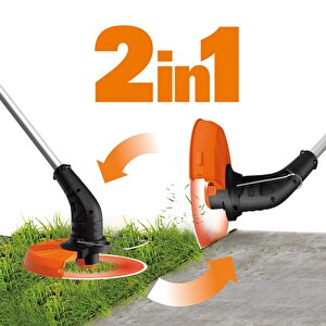Worx Wg927e 40volt 2.0ah. Li-ion 34cm Profesyonel Şarjlı Çim Biçme + Wg157e.9 20volt 25cm Misinalı Çim Ve Kenar Kesme