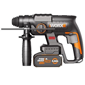 Wx381 20volt 4.0ah. 2j Li-ion Tek Akülü Şarjlı Profesyonel Sds-plus Pnömatik Kırıcı/delici + 3 Parça Delme Ucu