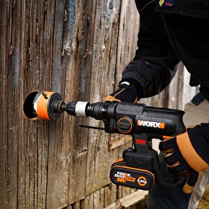 Worx Wx381 20volt 4.0ah. 2j Li-ion Tek Akülü Şarjlı Profesyonel Sds-plus Pnömatik Kırıcı/delici + 3 Parça Delme Ucu
