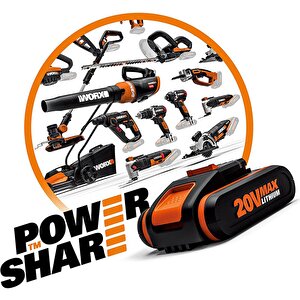 Worx Wg737e 40volt 4.0ah. Li-ion 37cm Profesyonel Kömürsüz Şarjlı Çim Biçme