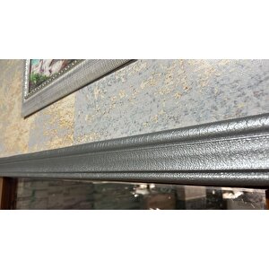 Düz Gri 8cm-110cm Kendinden Yapışkanlı Çıta Çerçeve Süpürgelik Pervaz Kenar Bantlama Salon Ofis