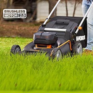 Worx Wg748e 40volt 4.0ah. Li-ion 46cm Profesyonel Kömürsüz Şarjlı Çim Biçme