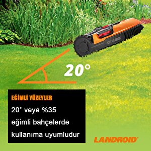 Worx Worx Wr130e 20volt 2.0ah. 18cm Landroid Tam Otonom Komursuz Cim Bicme Robotu Elektrikli Cim Bicme Makinesi