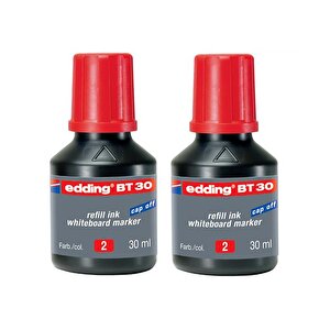 Ekonomik İkili Tahta Kalemi Mürekkebi Kırmızı 2x30ml