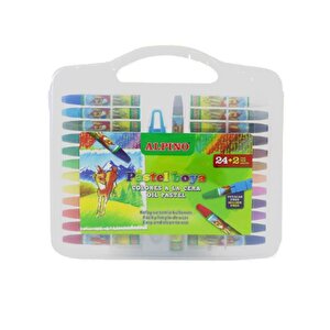 Alpino Plastik Çantalı 24+2 Pastel Boya Kalemi