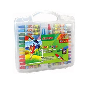 Alpino Plastik Çantalı 24+2 Pastel Boya Kalemi