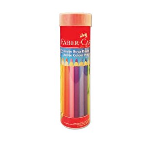 Faber Castell 12 Renk Metal Kutulu Jumbo Kuru Boya Kalemi