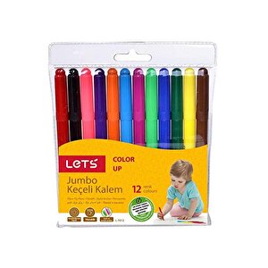Lets Jumbo Keçeli Boya Kalemi 12 Renk