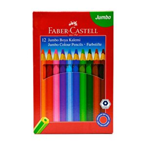 Faber Castell Jumbo Kuru Boya Kalemi 12li