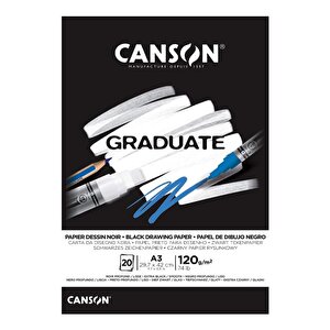 Canson Graduate Siyah Çizim Defteri 120g A5