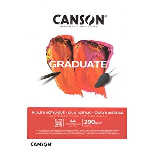 Canson Graduate Akrilik Ve Yağlıboya Defteri 290gr A4