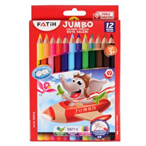 Fatih Altıgen Jumbo Kuru Boya Kalemi 12 Renk