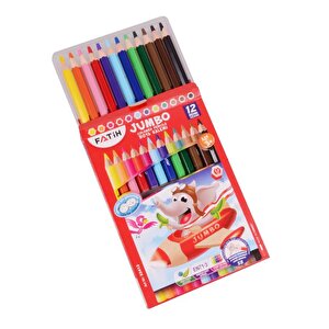 Fatih Altıgen Jumbo Kuru Boya Kalemi 12 Renk